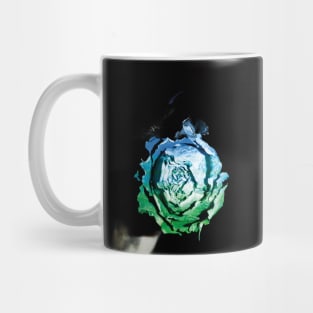 Blue green rose Mug